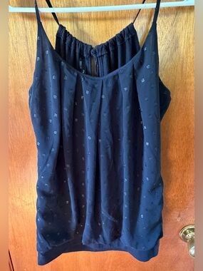 Maurices Black Spaghetti Tie Back Top